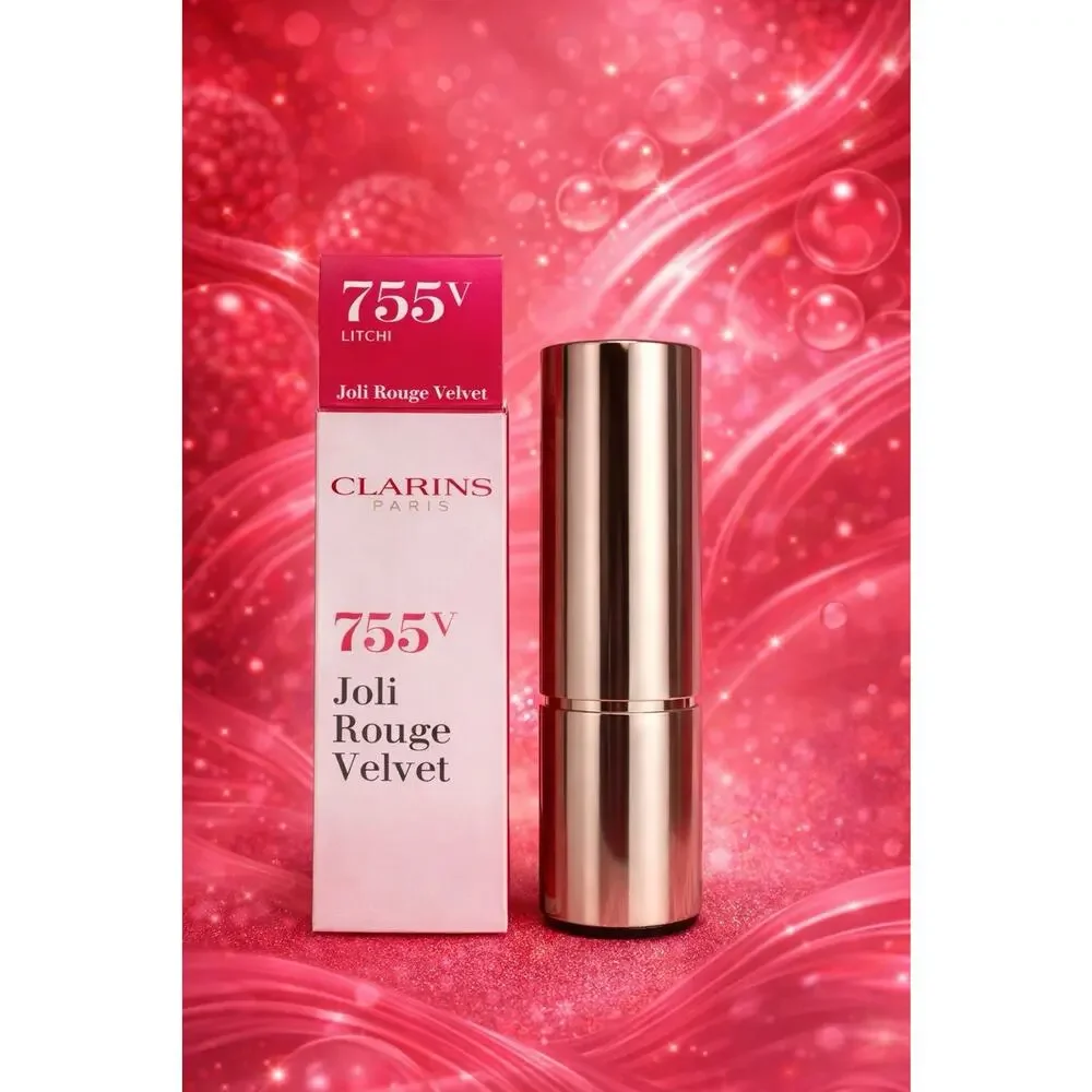 Clarins Joli Rouge Velvet 755V Litchi Matte Moisturizing Refillable Lipstick